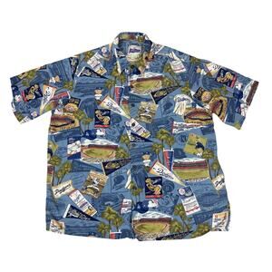 Vintage Reyn Spooner LA Dodgers MLB Hawaiian Aloha Shirt Men's XL